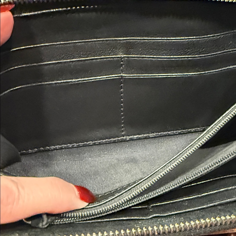 Jimmy Choo Black Wallet with Silver Star Studs - Picture 8 of 16